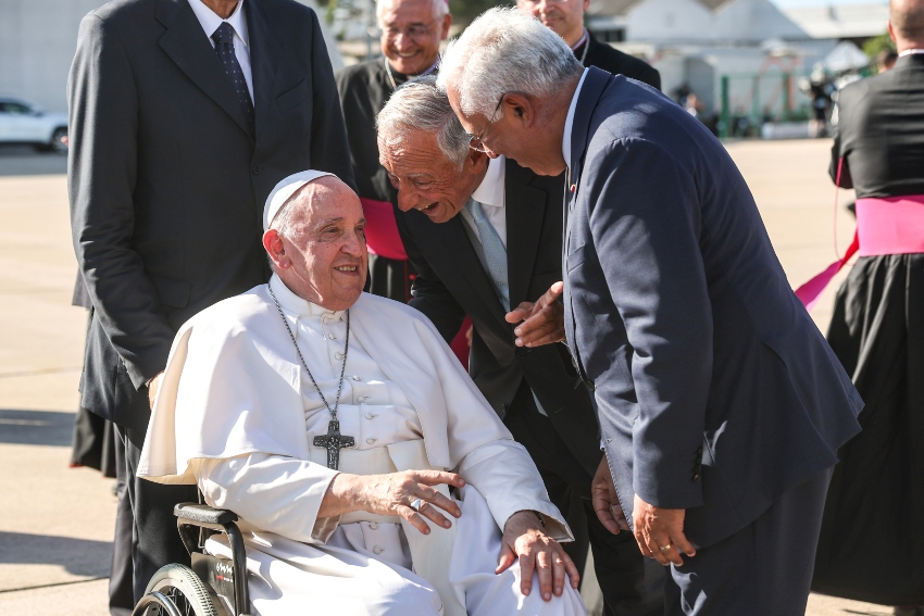 Papa Francisco com Marcelo e Costa