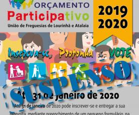 COVID-19: suspenso o processo do Orçamento Participativo da União das Freguesias de Lourinhã e Atalaia 